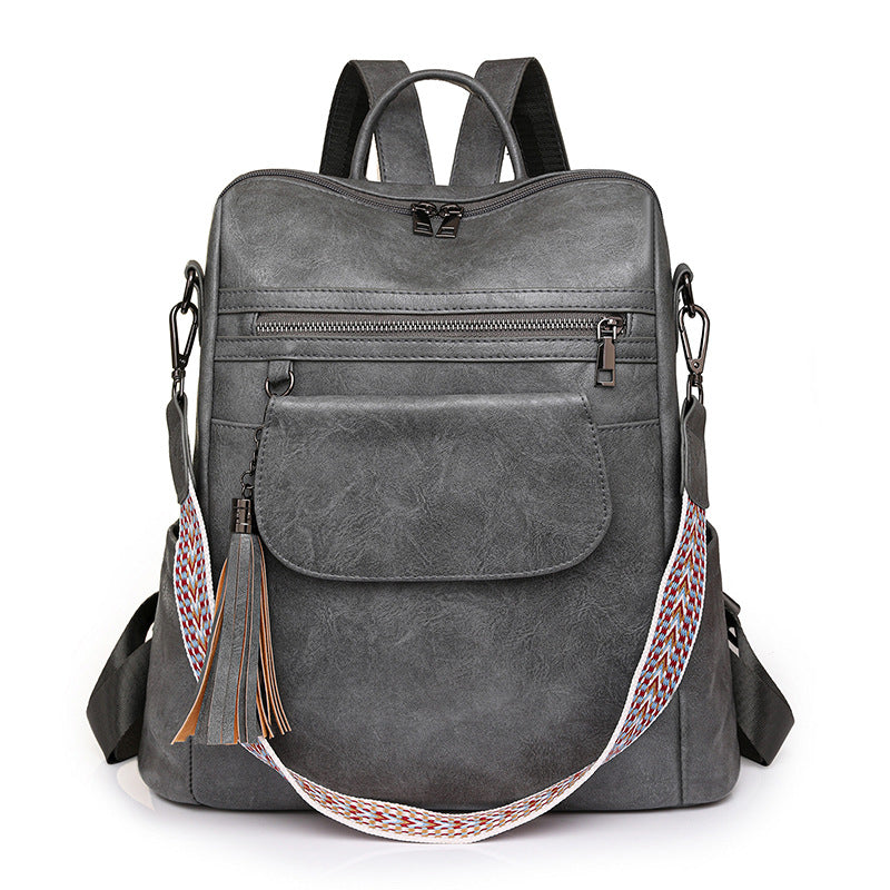 MAOXIANGSHOP 2025 new backpack women's large-capacity retro dual-purpose shoulder messenger bag casual women's backpack