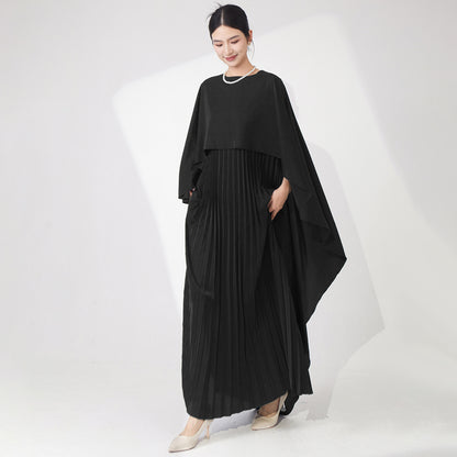 generous and decent skirt, high sense loose large size irregular temperament elegant dress dress