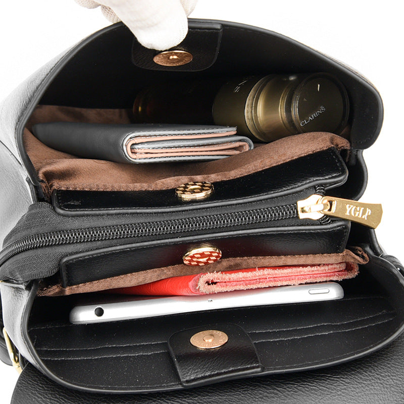 2025 Backpack New Fashion Large Capacity Travel Backpack Premium Casual Women's Bag Soft Leather Commuter Women's Backpack