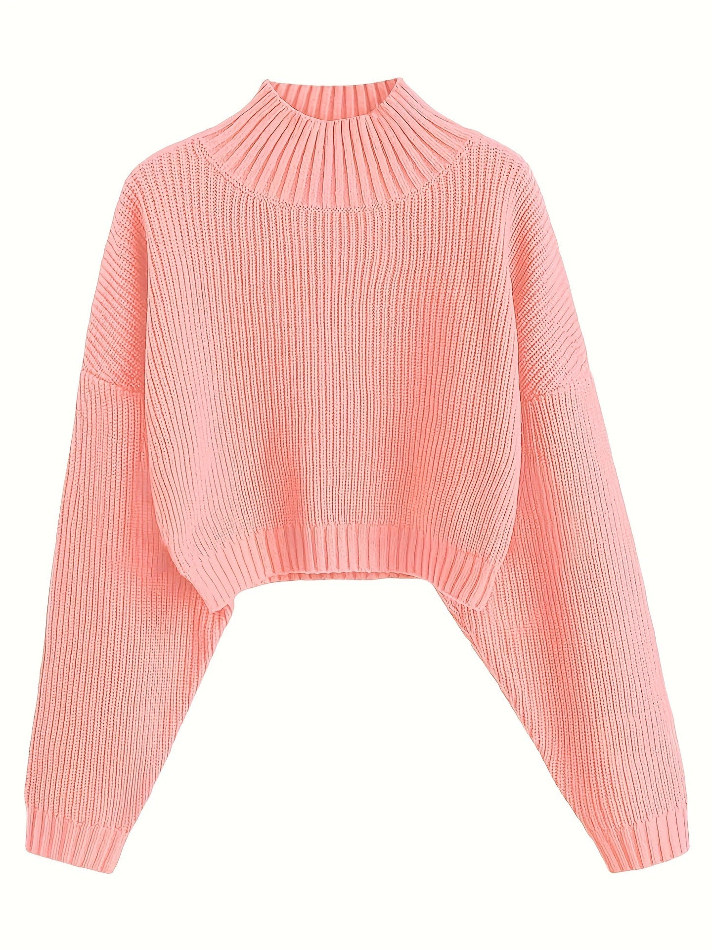 maoxiangshop fall outfits women Retro Knitted Soft Glutinous Loose Undershirt Solid Color Half Turtleneck Pullover Gentle Style Women's Clothing