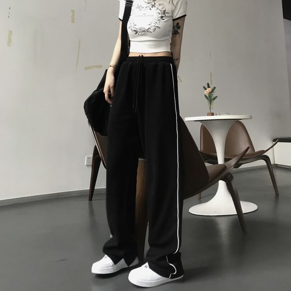 maoxiangshop-shop clothes New Wide-Leg Women's High Street Long Pants Autumn High Waist Student Cool Girl Loose Ins Straight Casual Sports Pants