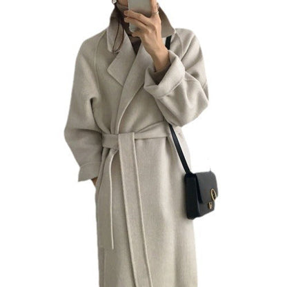 maoxiangshop dti outfits Double-Sided Cashmere Coat for Women 2024 New Small Mid-Length Autumn and Winter Elegant High-End Woolen Coat