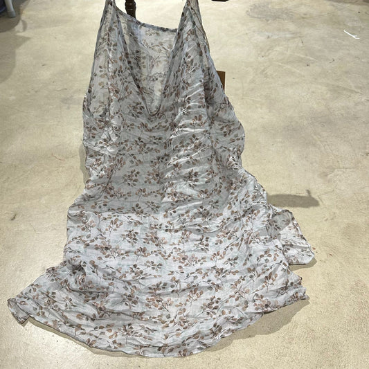 2025 24/2 Plain years are young, early, floral solid color versatile literary and artistic style casual two-color ramie sling