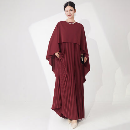 generous and decent skirt, high sense loose large size irregular temperament elegant dress dress