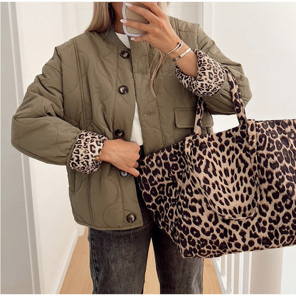 MAOXIANGSHOP 2025 Real shot - quilted button cotton clothes  New loose n fashion comfortable retro casual jacket