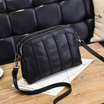 MAOXIANGSHOP Handbag Women's popular New Fashion Women's Soft Leather Bag Crossbody Small Bag Edition Girl Shoulder Crossbody Bag