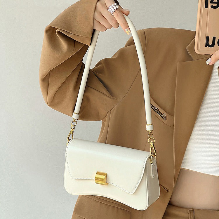 MAOXIANGSHOP 2025 Retro small square bag 2025 niche design sense new women's bag summer medieval lock underarm bag messenger bag women's bag