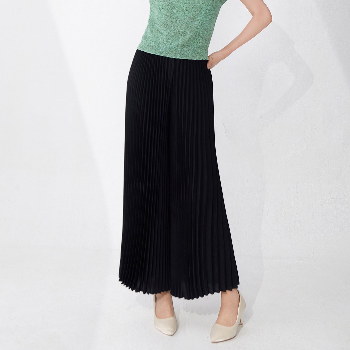 pants women's wide-leg pants lazy wind pendant, elastic waist loose casual temperament versatile long pants group