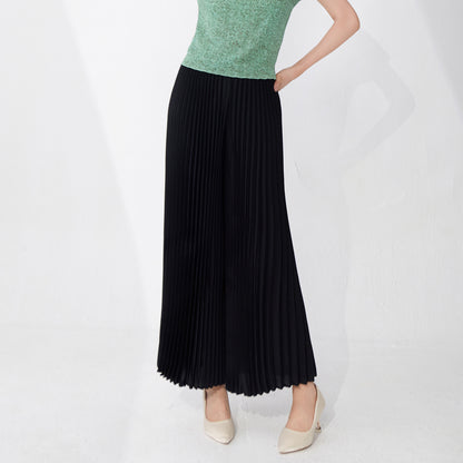 pants women's wide-leg pants lazy wind pendant, elastic waist loose casual temperament versatile long pants group
