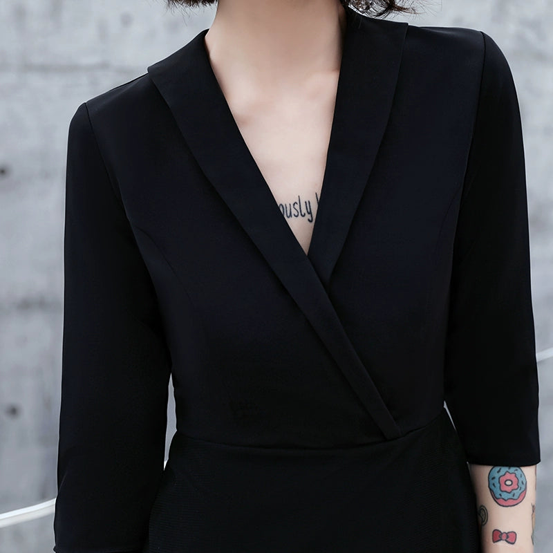 Black evening dress dress female noble temperament can be worn at ordinary times modern party daily banquet small autumn fairy