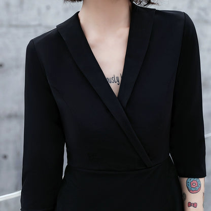 Black evening dress dress female noble temperament can be worn at ordinary times modern party daily banquet small autumn fairy