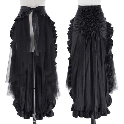 maoxiangshop dress to impress codes plus Size Women Steampunk Gothic Wrap Skirt Victorian Ruffled Pirate Skirt