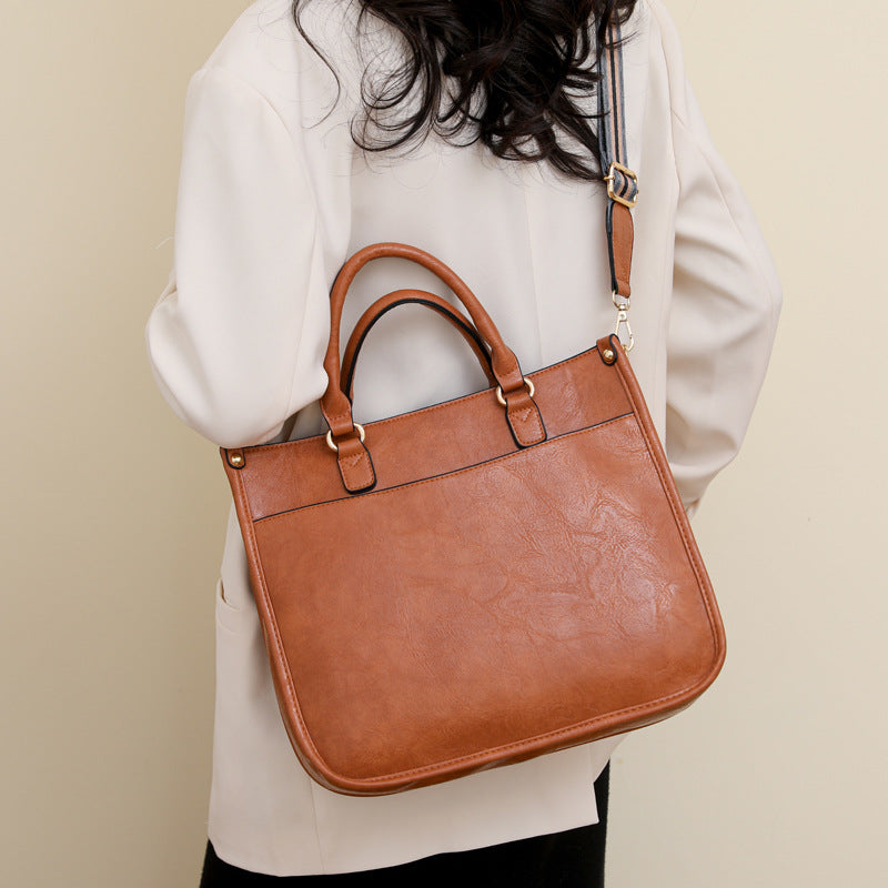 MAOXIANGSHOP 2025 bags women's popular new casual retro portable tote bag fashionable versatile shoulder messenger bag