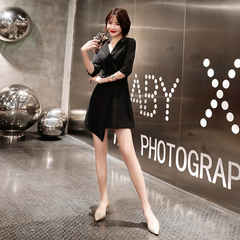 Small black evening dress skirt women's new models can usually wear banquet temperament small dress annual meeting host