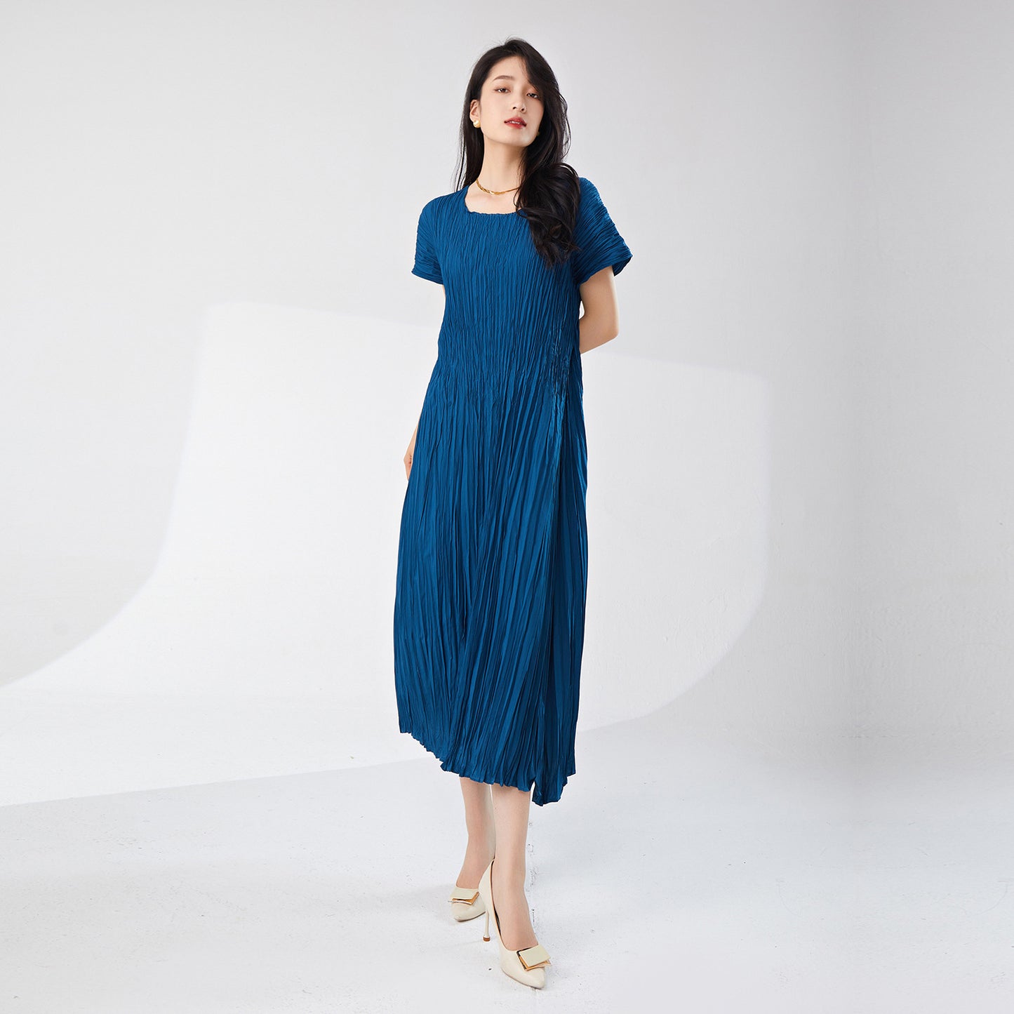 dress loose women's summer new light and breathable loose lace-up thin a-word skirt versatile medium and long skirt