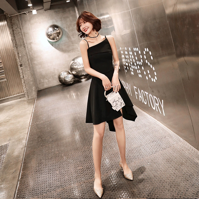Black  dress dress, female banquet fairy dress, usually can be worn to show thin temperament, noble and simple socialite