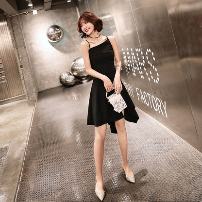 Black  dress dress, female banquet fairy dress, usually can be worn to show thin temperament, noble and simple socialite