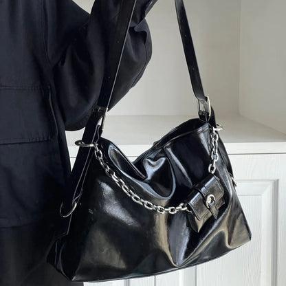 MAOXIANGSHOP 2025 Lazy wind casual big bag women 2025 2025 retro chain bag commuter shoulder tote bag manufacturer wholesale