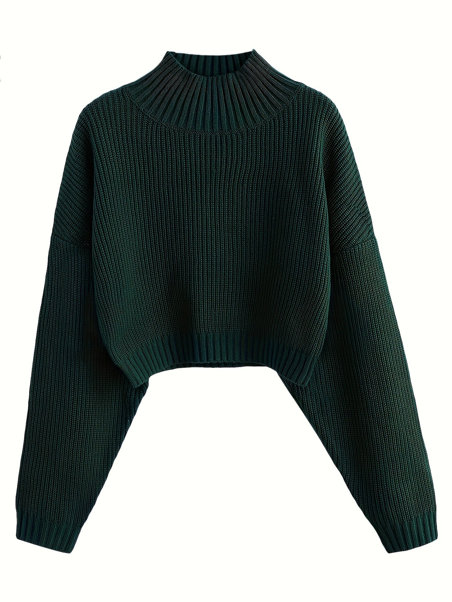 maoxiangshop fall outfits women Retro Knitted Soft Glutinous Loose Undershirt Solid Color Half Turtleneck Pullover Gentle Style Women's Clothing