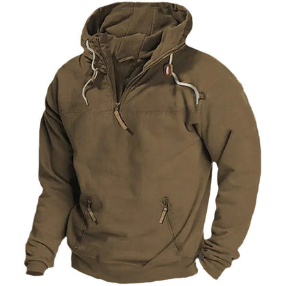 maoxiangshop-shop birkenstock clogs outfit fall Autumn and Winter New Men's Hooded Solid Color Sweater Youth Sports Casual Loose Solid Color Sweater Jacket