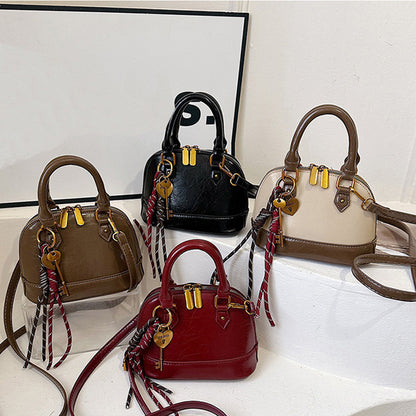 MAOXIANGSHOP 2025 bags fashion popular patent leather glossy shell bag women's niche texture women's handbag ins messenger bag