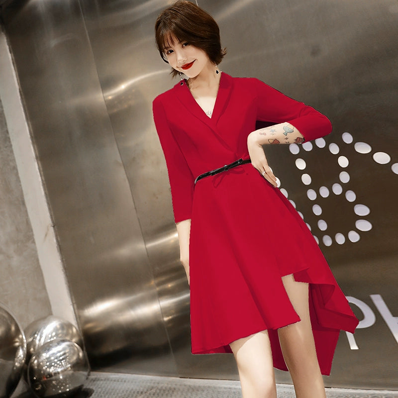 White evening dress skirt women  new high-end banquet looking thin and elegant, usually can wear temperament short small