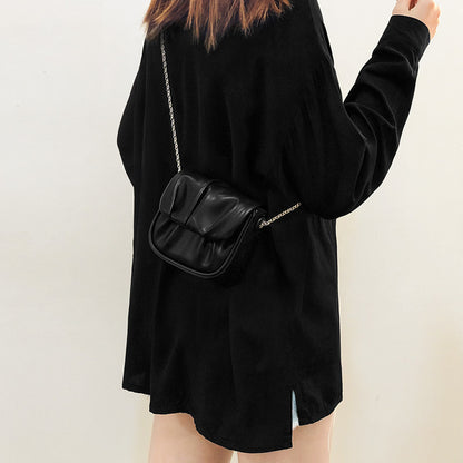 MAOXIANGSHOP 2025 Summer mini mini small bag niche high-end texture pleated chain bag new trendy messenger cloud small square bag