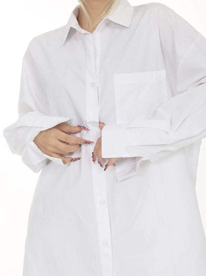 white shirt women's new loose casual sunscreen shirt in summer popular lazy wind long-sleeved top
