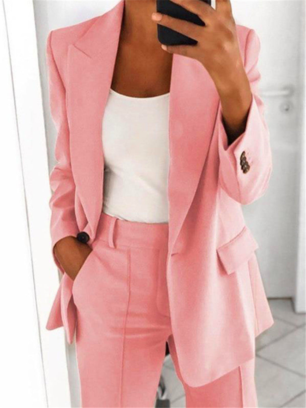 maoxiangshop-shop chuc 2024 Women's New Fashion High-End Slim Lapel Cardigan Temperament Suit Jacket Suit Women