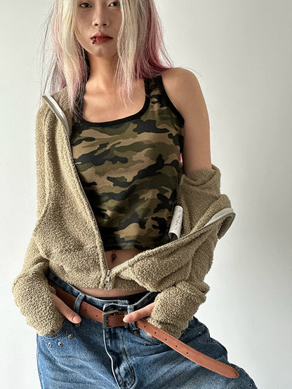 cardigan high-end top women's 2025n street sense solid color hooded sweater autumn new simple and versatile