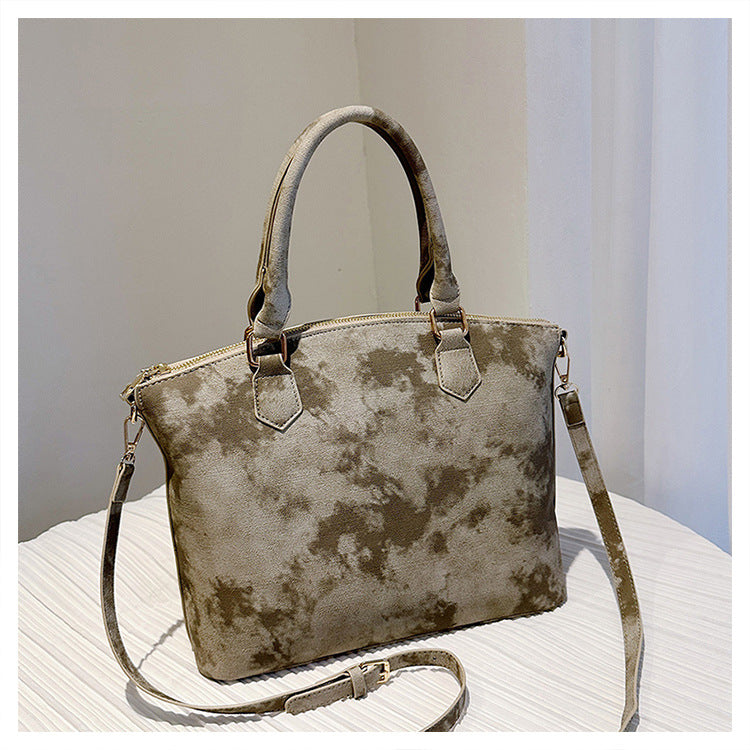MAOXIANGSHOP 2025 popular new fashionable Popular style smudge color portable tote bag simple commuting large capacity shoulder messenger bag