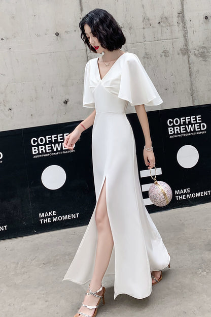 White evening dress dress women's new noble banquet aura queen long elegant temperament socialite dress
