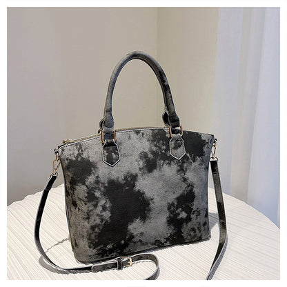 MAOXIANGSHOP 2025 popular new fashionable Popular style smudge color portable tote bag simple commuting large capacity shoulder messenger bag