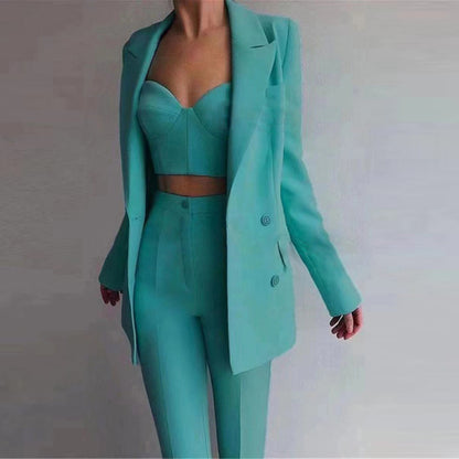 maoxiangshop dress to impress outfits 2024 New High Quality Casual Temperament Commuter Fashion Professional Women's Suit plus Bra Pants Suit