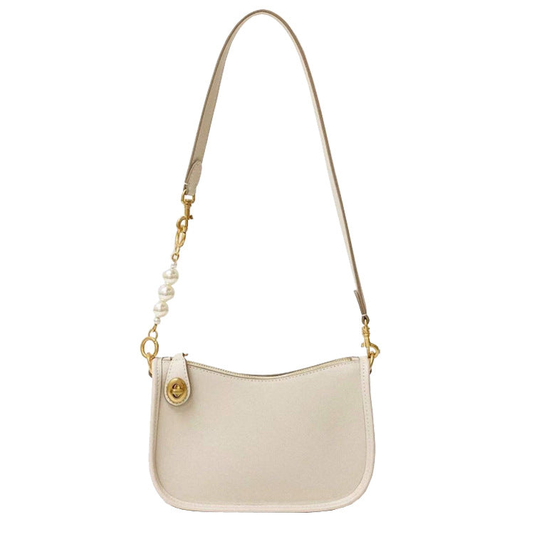 2025 Retro  armpit bag mahjong bag women's spring new trendy high-end sense versatile shoulder messenger bag baguette bag