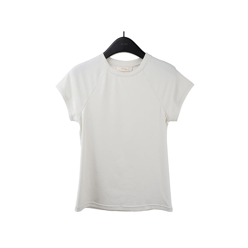 2025 [7 colors optional] Crew neck net version short-sleeved T-shirt women's 2025 spring and summer new Korean version casual versatile top T026
