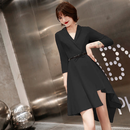 White evening dress skirt women  new high-end banquet looking thin and elegant, usually can wear temperament short small