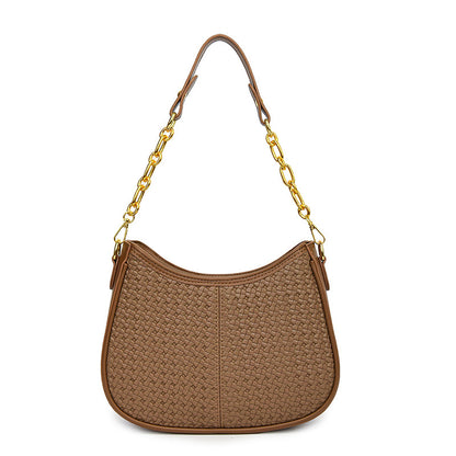 2025 Shoulder bag New woven chain Underarm bag Autumn and winter women's high-end messenger bag Casual daily commuter women's bag