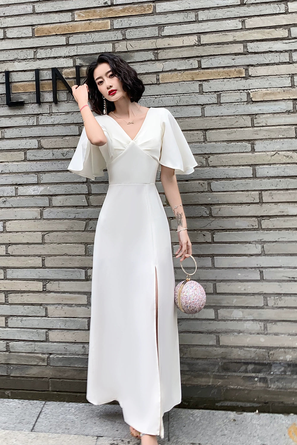 White evening dress dress women's new noble banquet aura queen long elegant temperament socialite dress