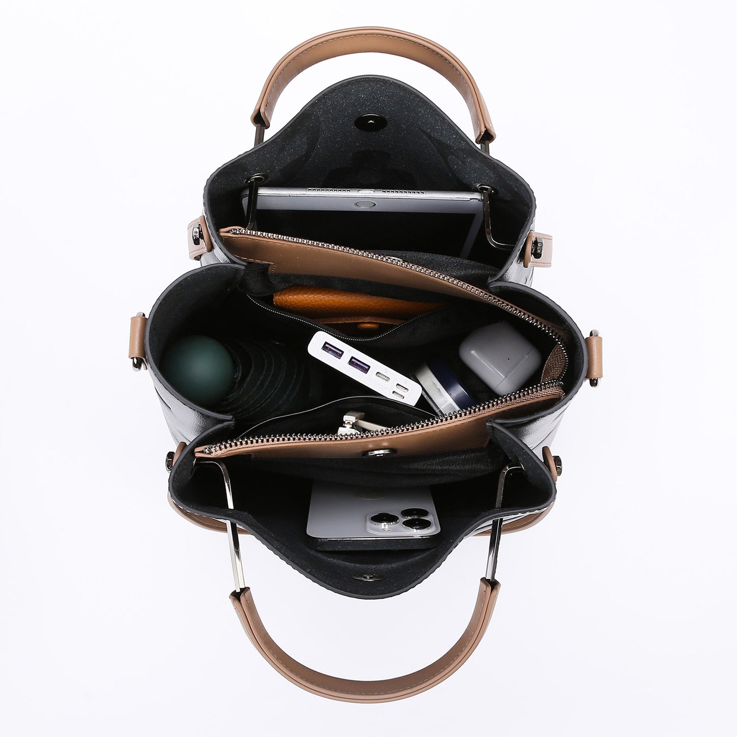 2025 Handbag Women's Fashion Atmosphere Women's Tote Bag New Large Capacity Bag Commuter Shoulder Bag Can Be Crossbody