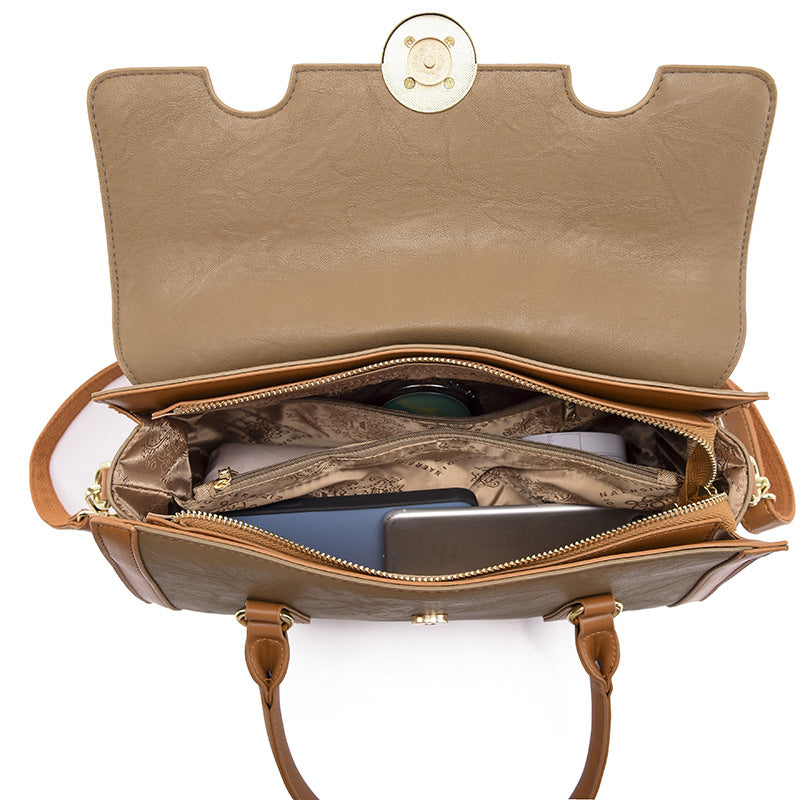 2025 women's handbag fashionable simple large-capacity commuter bag women's high-end light luxury shoulder tote bag