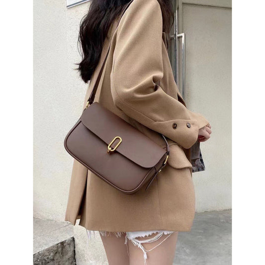 2025 Niche design bag women's autumn and winter new trendy tofu bag high-end texture versatile single shoulder messenger women's bag