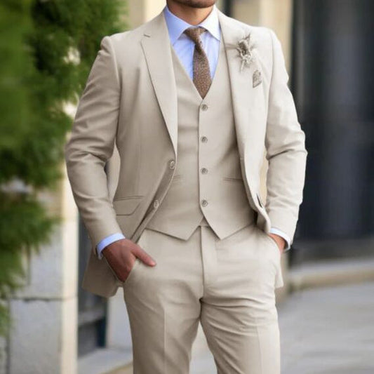 maoxiangshop-shop man outfit 2024 New Business Casual Men's Three-Piece Suit Bridegroom Suit Men's Wedding Banquet plus Size Suit Men