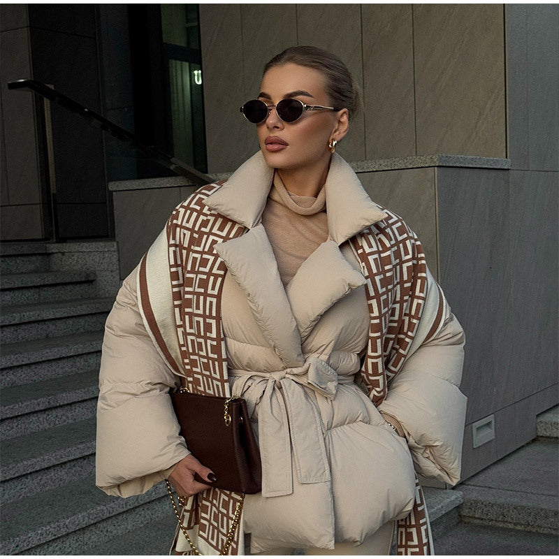 MAOXIANGSHOP 2025 popular  New new solid color waist lace-up cotton clothes high-end street fashion  hot sale
