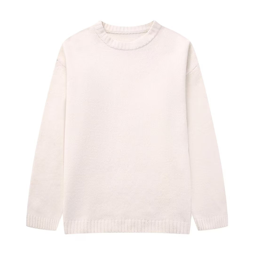 maoxiangshop -  Women's Solid O-neck Pullover Sweaters Autumn Winter Long Sleeve Knitted Jumpers Versatile Fashion Female Warm Fit Knitwear