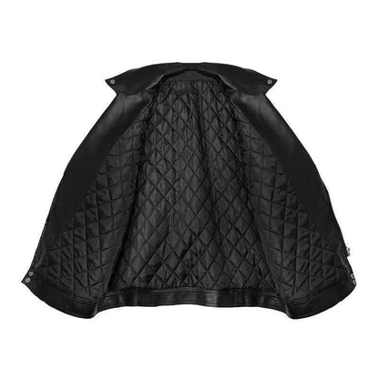 maoxiangshop fall outfits women Korean Style Casual Loose Black Motorcycle PU Leather Coat Women's Spring and Autumn Versatile Slimming plus Size Leather Jacket