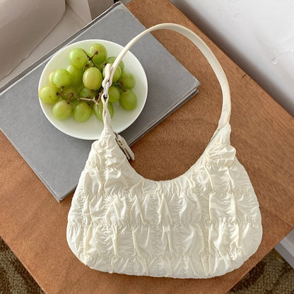MAOXIANGSHOP Folded cloud underarm bag women's popular new  niche design crescent small bag versatile shoulder bag summer