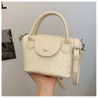 MAOXIANGSHOP 2025 Early autumn new imitation woven women's bags, dumpling bags, high-end textured handbags, versatile single shoulder messenger bags, New explosion