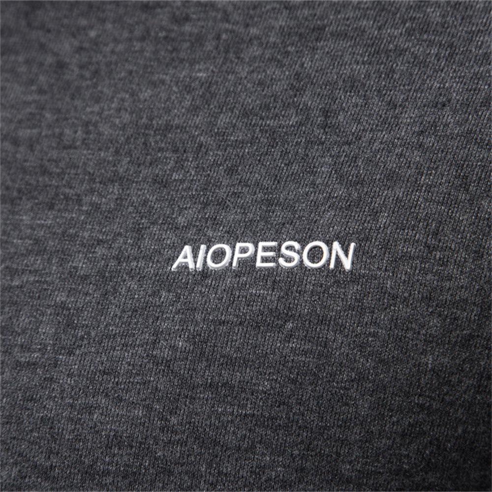 MAOXIANGSHOP 2025 Cross-border new popular autumn texture men's top casual men's bottoming shirt 2025 skin-friendly and breathable wholesale