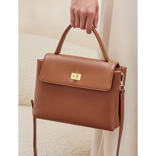 2025 Textured soft cowhide handbag summer new retro small square bag versatile fashion shoulder bag messenger women's bag women's bag